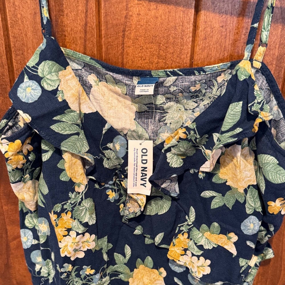 Old Navy Navy Blue Floral Camisole - Picture 2 of 5